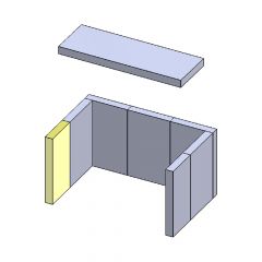 Wandstein | Feuerraumauskleidung | PUR Schamotte | Schamotte-Shop.de