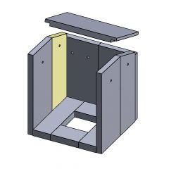 Wandstein hinten links/rechts Justus Lagos** | Feuerraumauskleidung | Schamotte-Shop.de