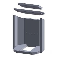 Wandstein hinten rechts Justus Island 7B** | Feuerraumauskleidung | Schamotte-Shop.de