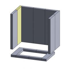 Wandstein links rechts vorne hinten | Techfire** | Feuerraumauskleidung | Schamotte-Shop.de