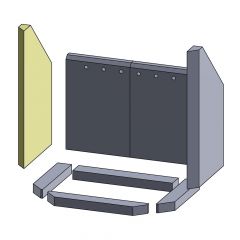 Wandstein links | Techfire** | Feuerraumauskleidung | Schamotte-Shop.de