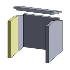 Wandstein vorne Justus Alamo-A** | Feuerraumauskleidung | Schamotte-Shop.de