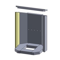 Wandstein vorne links Justus Borkum** | Feuerraumauskleidung | Schamotte-Shop.de