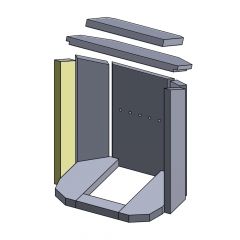 Wandstein vorne links/rechts Justus Island 7A** | Feuerraumauskleidung | Schamotte-Shop.de