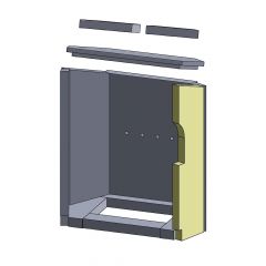 Wandstein vorne rechts Justus Austin 7B** | Feuerraumauskleidung | Schamotte-Shop.de