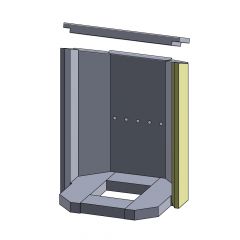 Wandstein vorne rechts Justus Borkum** | Feuerraumauskleidung | Schamotte-Shop.de