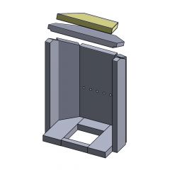 Heizgasumlenkplatte oben Justus Island 5A** | Feuerraumauskleidung | Schamotte-Shop.de