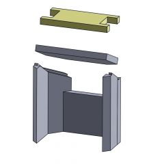 Heizgasumlenkplatte | Feuerraumauskleidung | Hark** | Schamotte-Shop.de