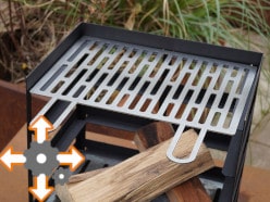 Grillrost mit Griffen und Icon für konfigurierbare Produkte