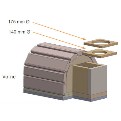 Pizzaofen Bausatz Genua: Abzug bauen