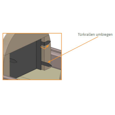 Pizzaofen Bausatz Genua: Ofentür einbauen