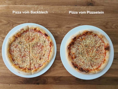 Testbericht: Pizzastein aus Schamotte - Pizzen im Vergleich