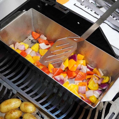 Produkttest: Mini-Grillwok aus Edelstahl für den Grill testen