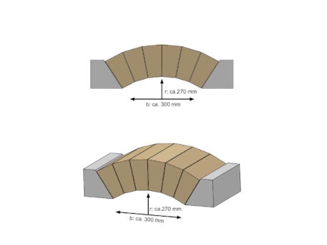 Flachgewölbe bauen - Breite 300 mm