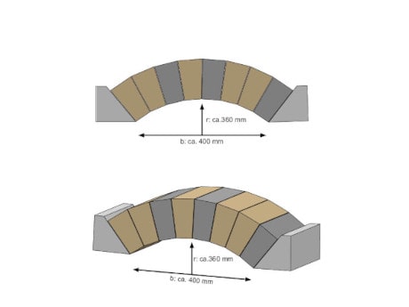 Flachgewölbe bauen - Breite 400 mm