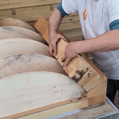 Flachgewölbe bauen beim Pizzaofen Merano