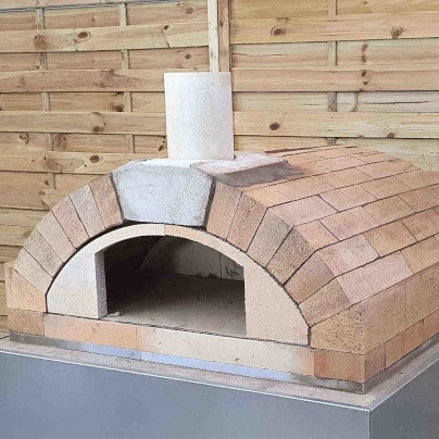 Flachgewölbe bauen beim Pizzaofen Merano
