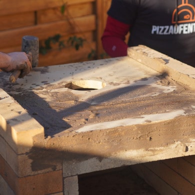 Pizzaofen Bauanleitung: Pizzaofen Salerno ohne Gewölbe bauen - Decke mauern