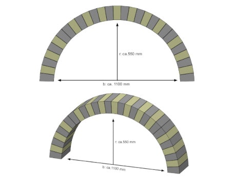 Rundbogen bauen - Breite 1100 mm