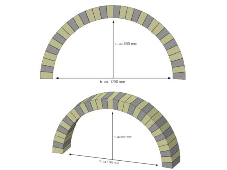 Rundbogen bauen - Breite 1200 mm