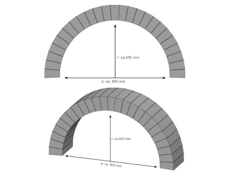 Rundbogen bauen - Breite 900 mm