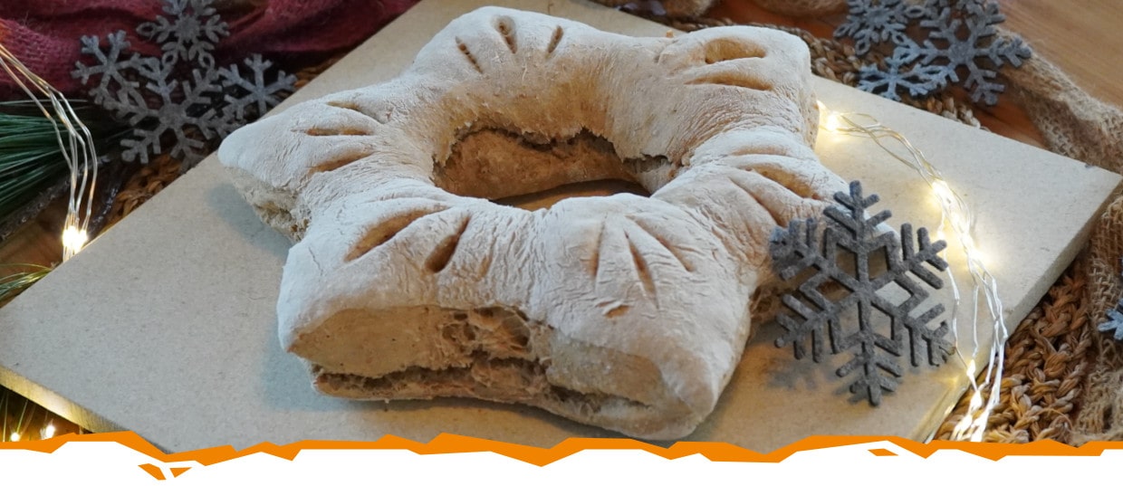 Sternenbrot auf dem Brotbackstein backen