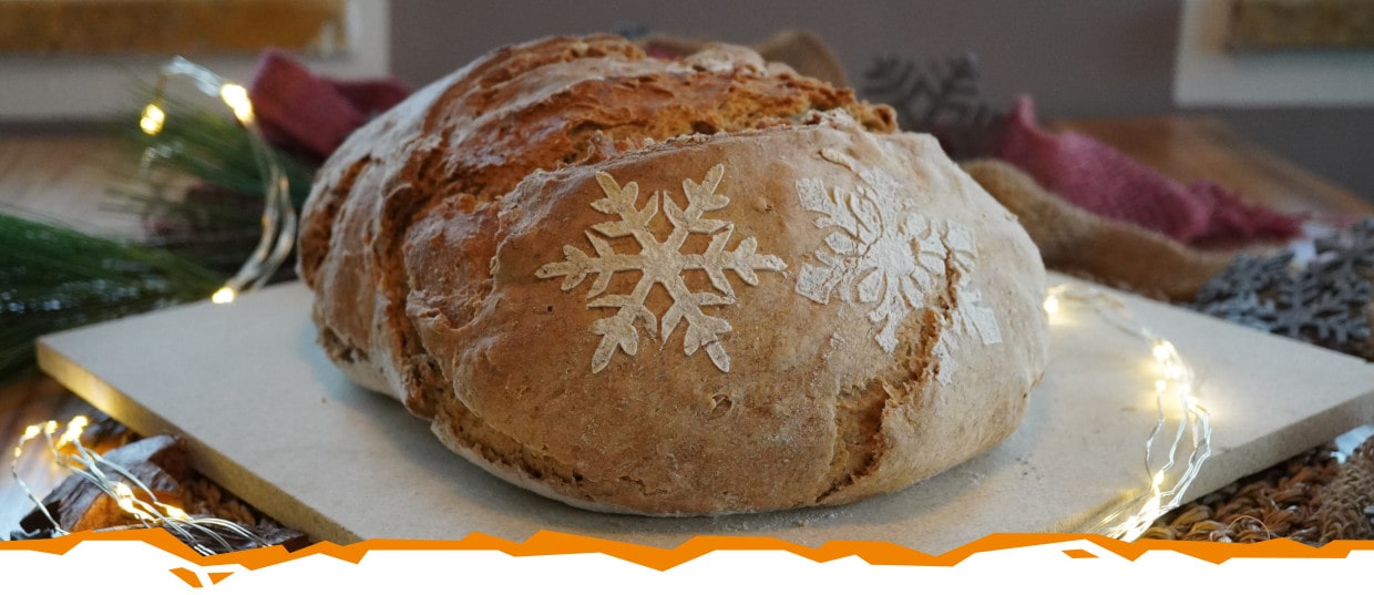 Winterbrot auf dem Brotbackstein backen