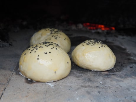 Selbstgemachte Burger Buns