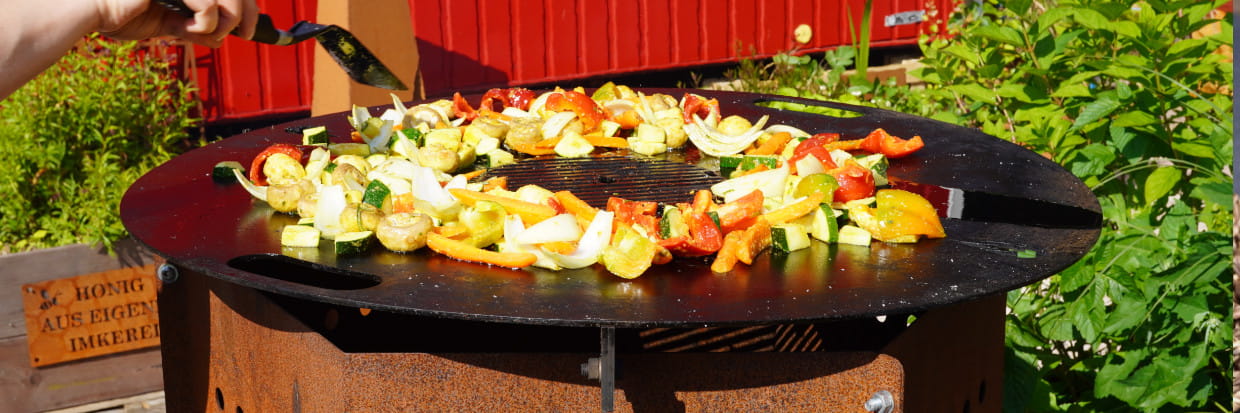 Feuerplatte mit Grillgut: Honig Rezepte