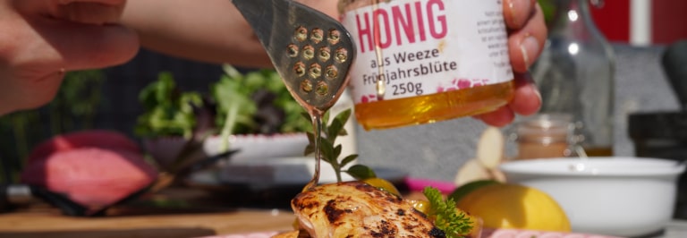 Honig Rezepte für Feuerplatte, Grill und Pizzaofen“