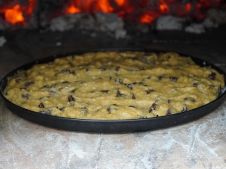 Cookie Pizza im Pizzaofen