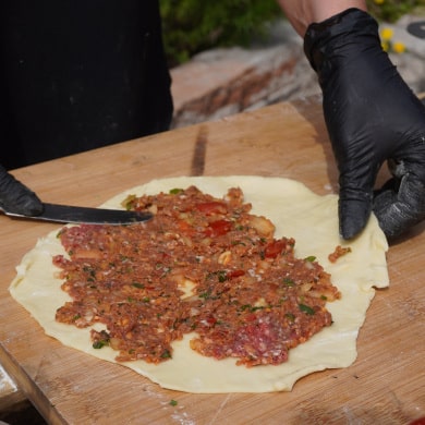 Lahmacun aus dem Pizzaofen