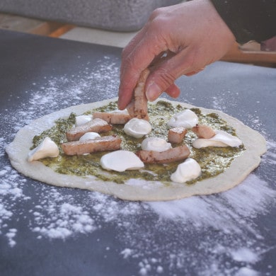 Pizza Rezept Chicken Fajita: Hähnchenfleisch