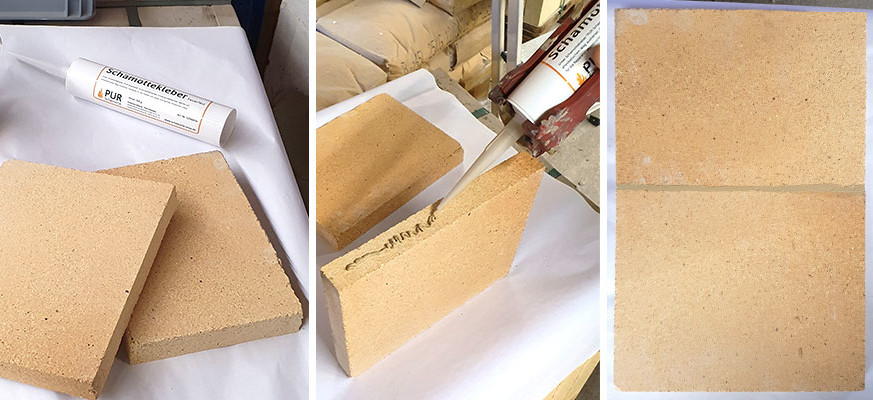 Schamotte-Reparatur: Schamotteplatten reparieren