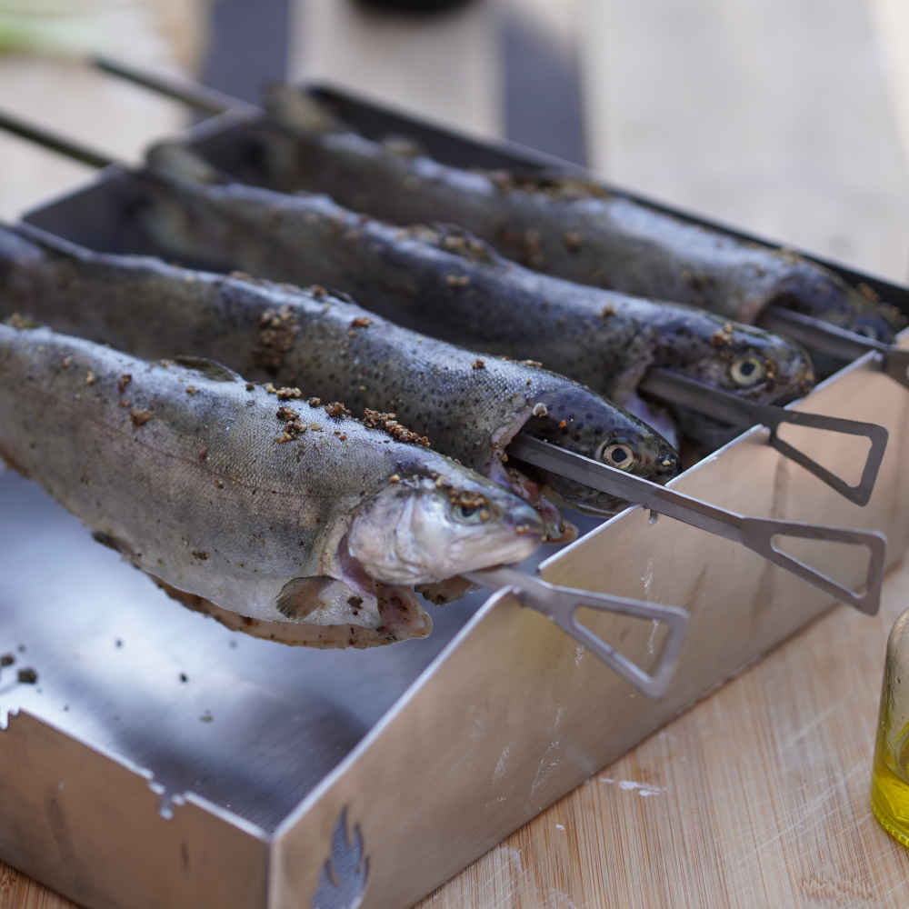 Rezept: Forelle im Pizzaofen räuchern