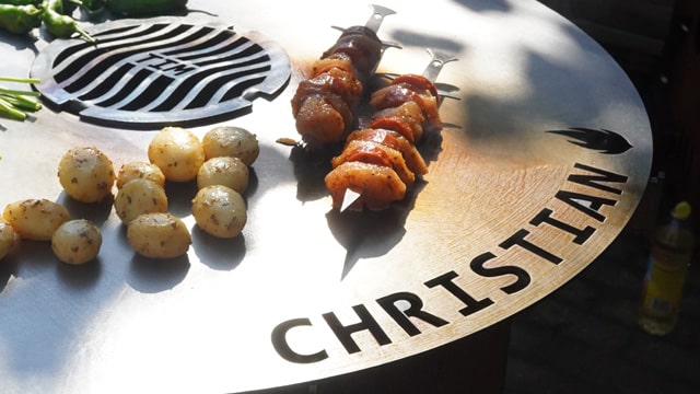 Feuerplatte mit Wunschname